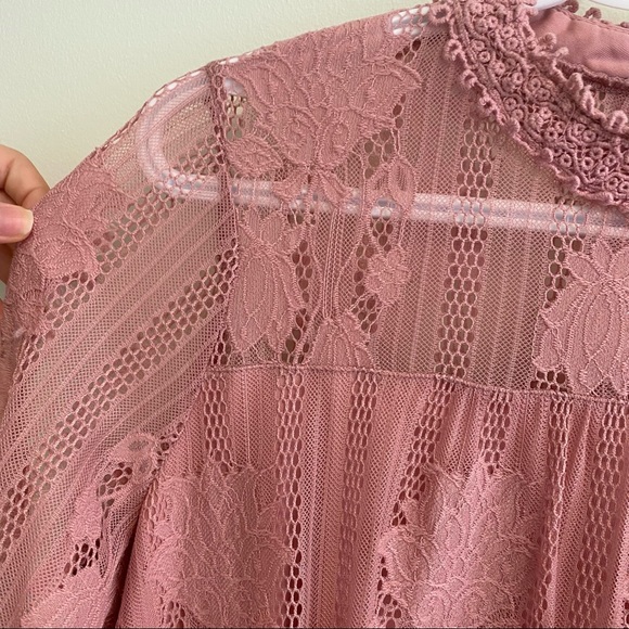 Soho pink mesh floral blouse Size XS - Picture 4 of 16